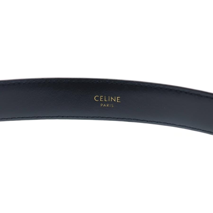 CELINE（セリーヌ） トリオンフ ハトメレザーベルト レザー ブラック