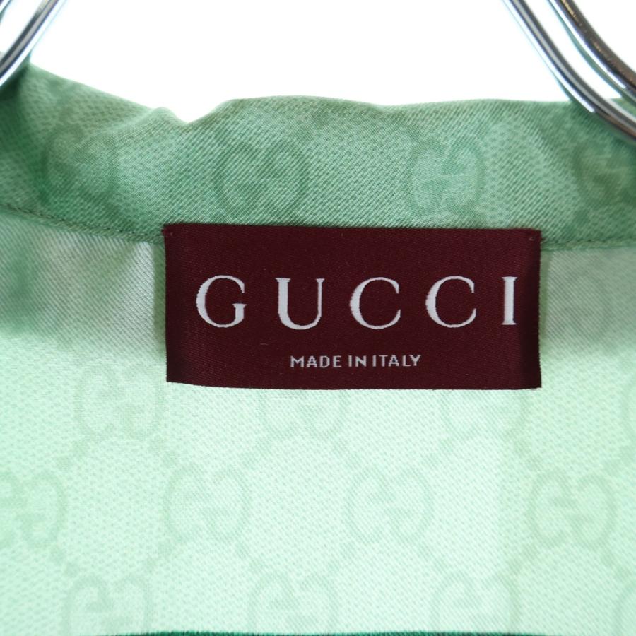 GUCCI（グッチ） ヒグチユウココラボ 総柄シルク半袖シャツ ライト
