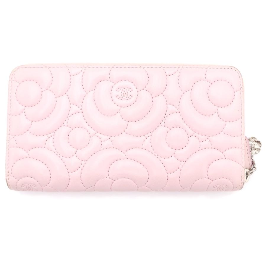 CHANEL（シャネル） カメリア ラウンドファスナー ロングウォレット 