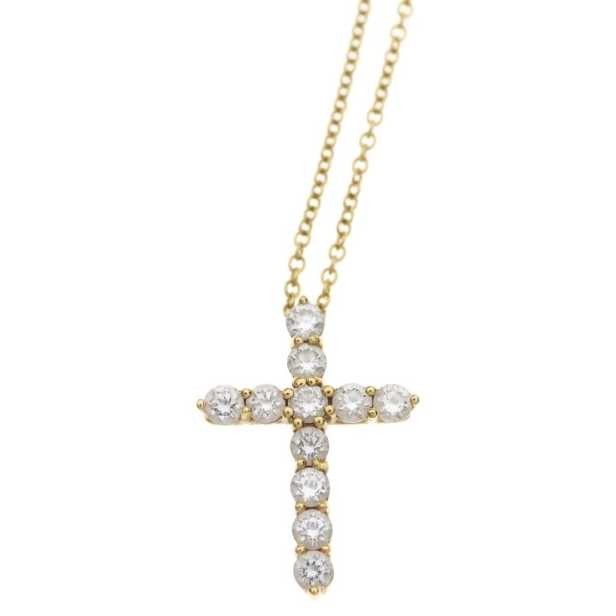 TIFFANY & Co.(ティファニー) スモールクロス ダイヤ ネックレス ペンダント チェーン ゴールド Au750 レディース_2