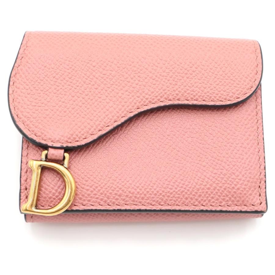 DIOR ディオール サドル レザー ロータスウォレット 三つ折り財布