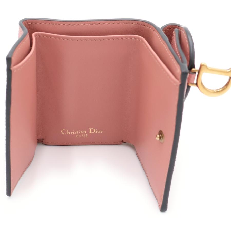 DIOR ディオール サドル レザー ロータスウォレット 三つ折り財布