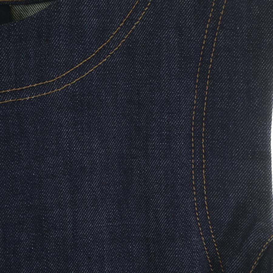 Christian Dior クリスチャンディオール ビジューデザイン ストーン半袖デニムワンピース インディゴブルー #38 6A22604L 1317の画像