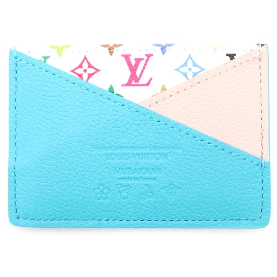 ルイヴィトン LV x TM マルチカラー 名刺入れ カードケース ポルト カルト クリス クロス レザー M14090の画像