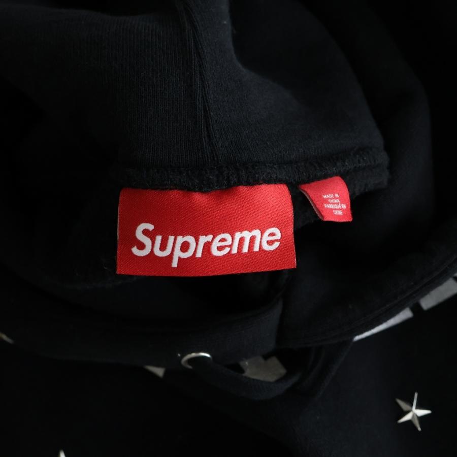 Supreme スタッズ付き ブラック パーカー Supreme（シュプリーム） Stars Studded Hooded Sweat スタースタッズ
