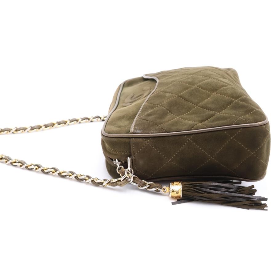 光様‼️ 美品 シャネル マトラッセ タッセル ショルダー スエード カーキ CHANEL（シャネル） マトラッセ ココマーク スエード フリンジ