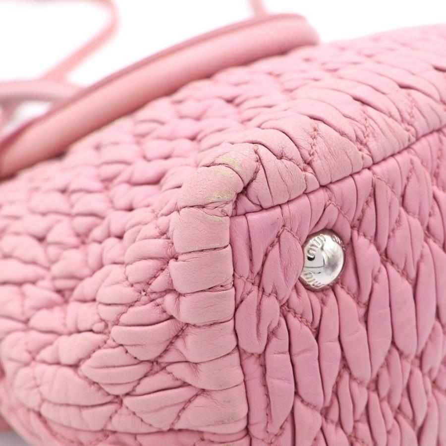 miumiu マテラッセ ナッパクリスタル レザー 2WAYハンドバッグ miumiu ミュウミュウ マテラッセ ナッパ クリスタル 2WAYハンドバッグ