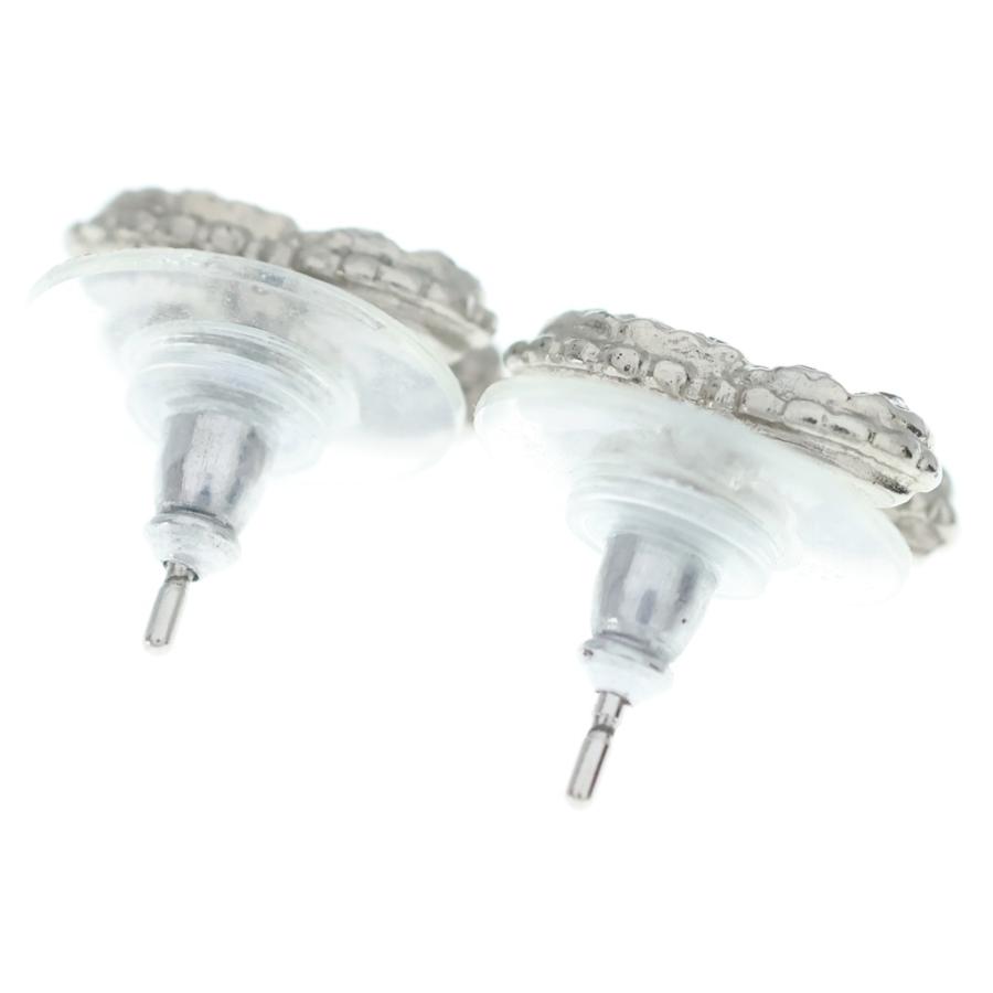 CHANEL（シャネル） ココマーク ラインストーン ピアス シルバー A12A