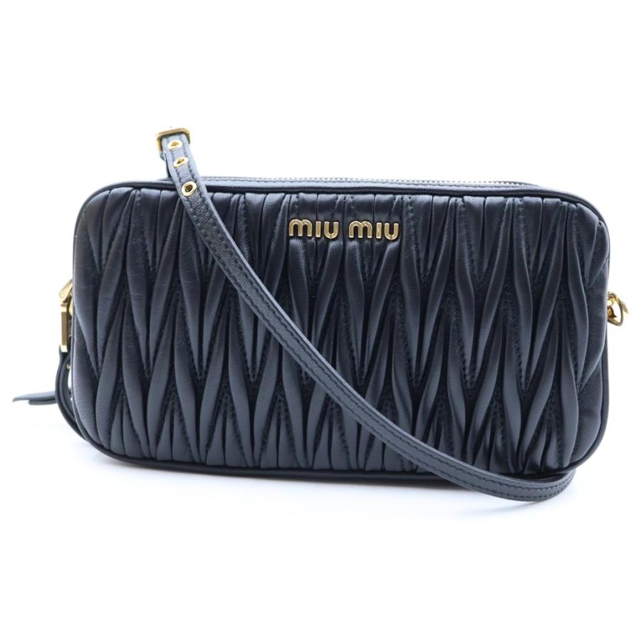 miumiu ミュウミュウ マテラッセ ショルダーバッグ ポシェット レザー