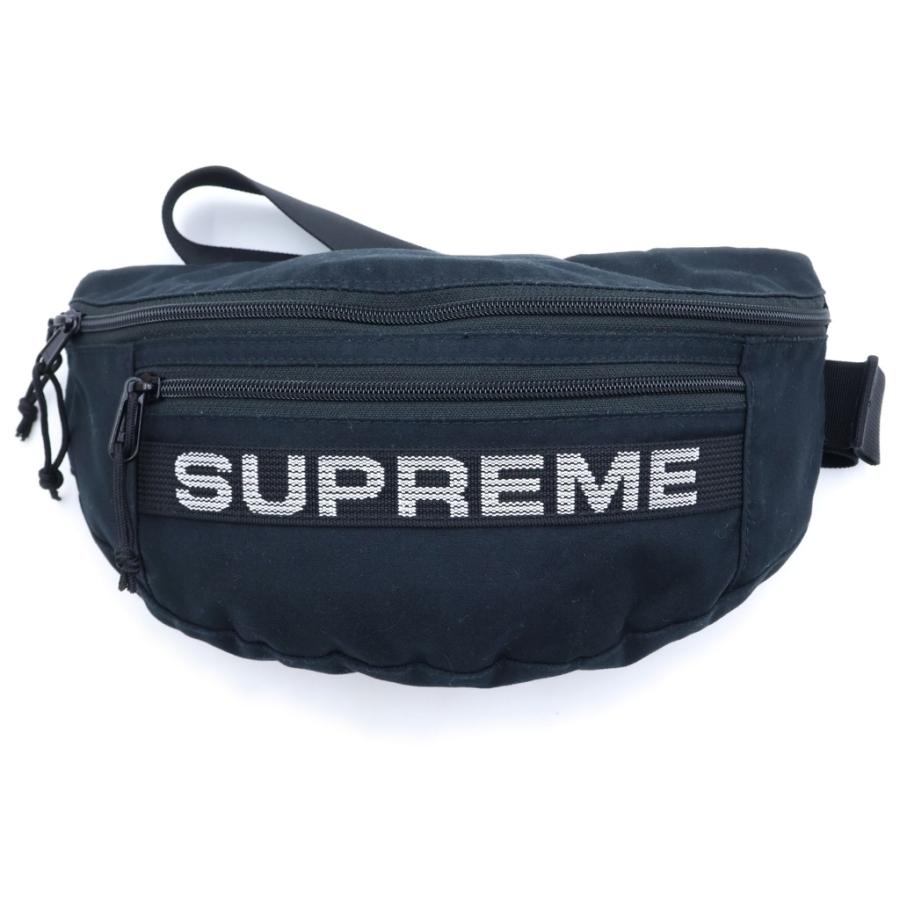 Supreme（シュプリーム） ウエストバッグ ロゴ ナイロン ブラック