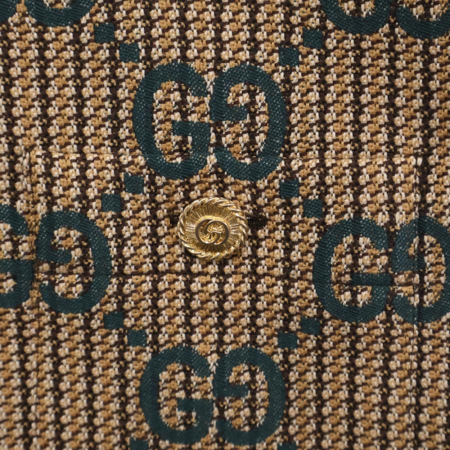 GUCCI（グッチ） GG ドレス ワンピース グリーン×ベージュ ウール 42