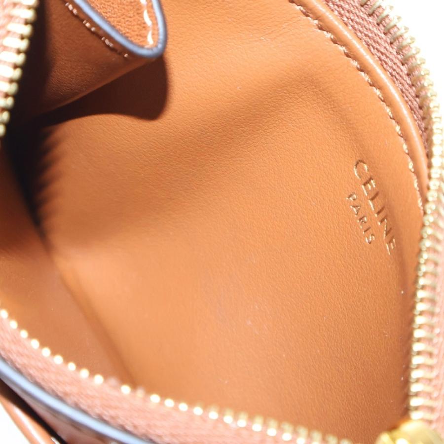 CELINE（セリーヌ） トリオンフ カードホルダー ジップ付き ブラウン