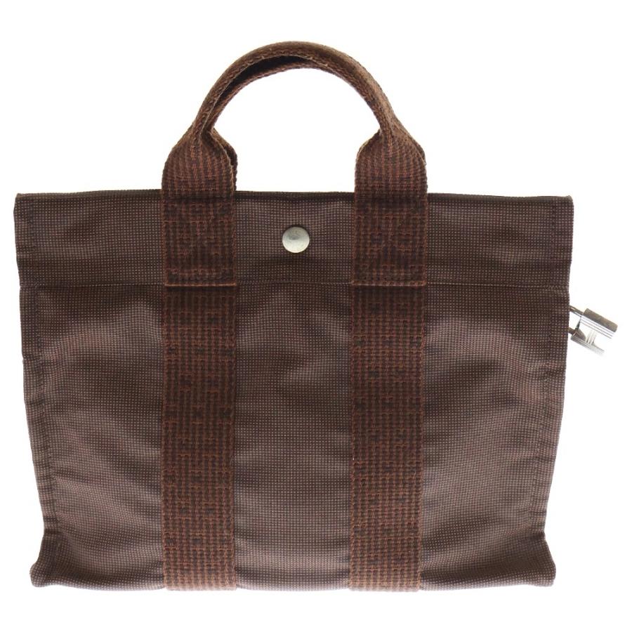 美品　エルメスエールライン　PMトートバッグ　ブラウン HERMES（エルメス） エールラインPM ハンドバッグ トートバック