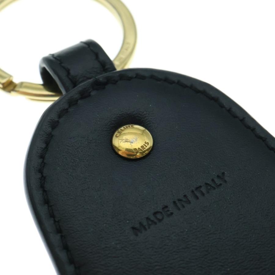 CELINE（セリーヌ） トリオンフ レザーキーリング チャーム ブラウン