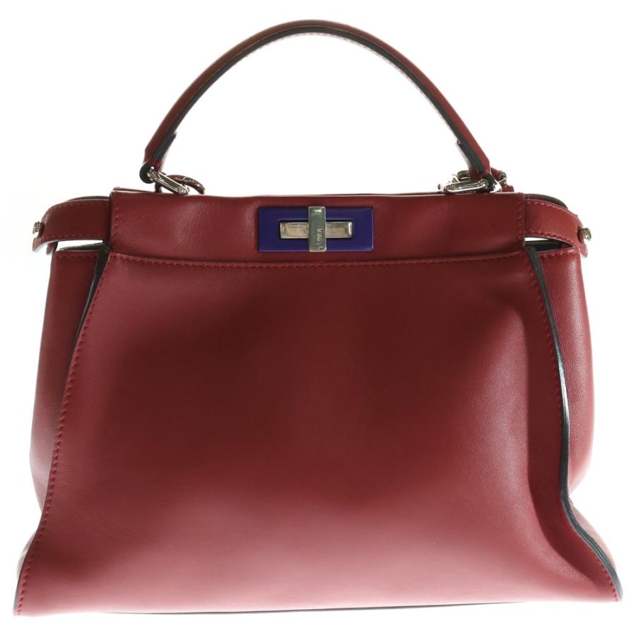 【極美品】フェンディ　ピーカブー　トートバッグ　ハンド　ショルダーバッグ　レザー FENDI（フェンディ） ピーカブー ミディアム レザー 2WAY ハンド