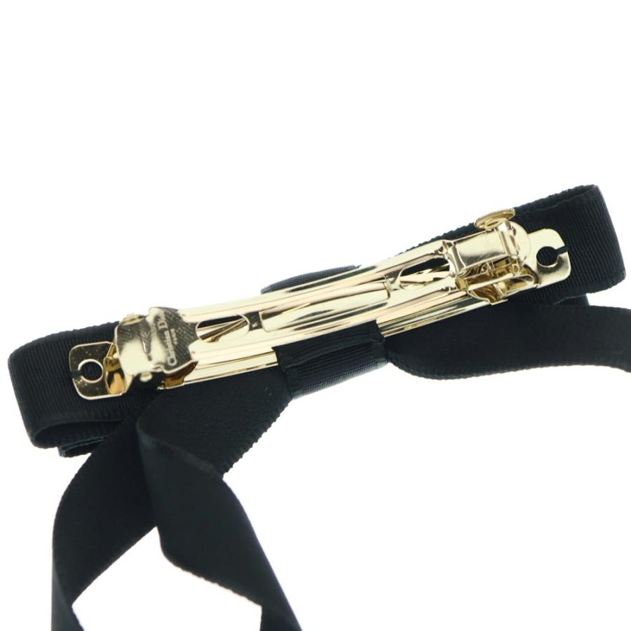 Christian Dior（クリスチャン・ディオール） CDロゴ リボン バレッタ