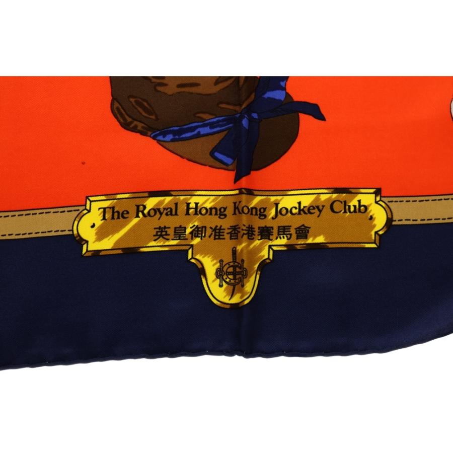 HERMES（エルメス） カレ90 TheRoyalHongKongJokeyClcb シルクスカーフ