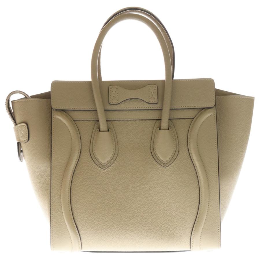 CELINE（セリーヌ） ラゲージ マイクロ ベージュ レザー ハンドバッグ