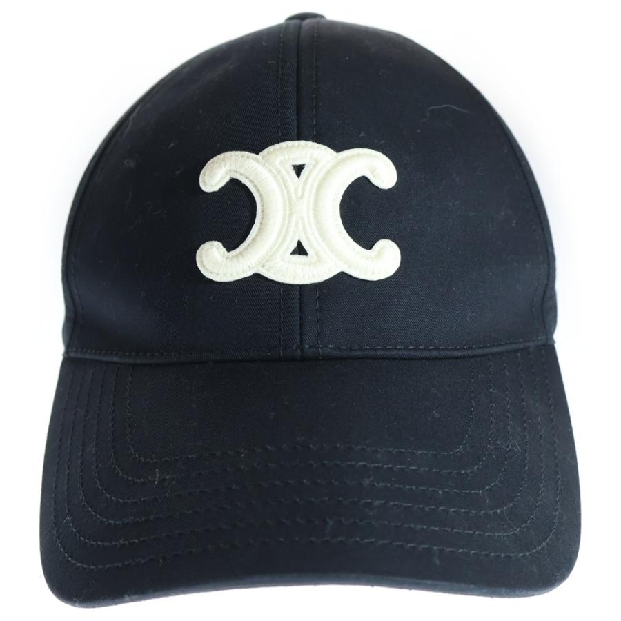 CELINE（セリーヌ） トリオンフロゴベースボールキャップ ブラック