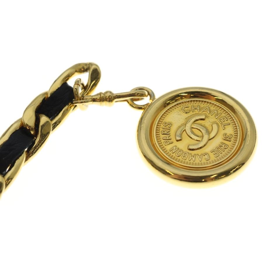 CHANEL（シャネル） ココマーク チェーンベルト ゴールド×ブラック