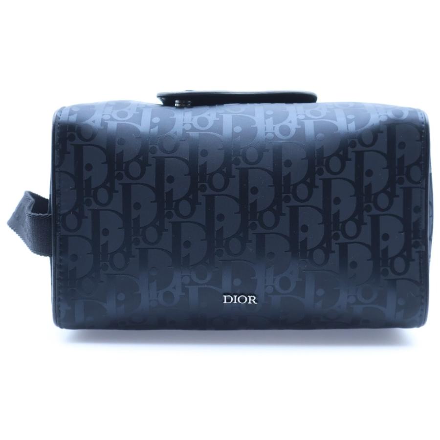 美品 クリスチャンディオール ナイロン クラッチバッグ オブリーク ネイビー Christian Dior（クリスチャン・ディオール） ランゴ オブリーク