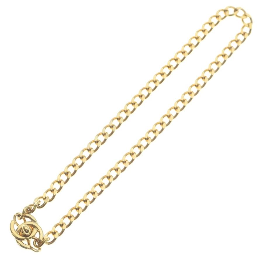 【美品】シャネル ネックレス ココマーク ターンロック ゴールド CHANEL（シャネル） ココマーク ターンロック ネックレス ペンダント