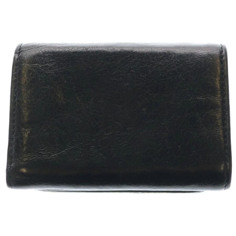 【美品】バレンシアガ モナコ BBロゴ コンパクトウォレット 三つ折り財布 黒色 BALENCIAGA（バレンシアガ） モナコ コンパクトウォレット 三つ折り