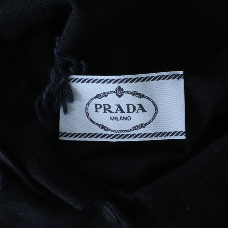 プラダ　PRADA　ネイビー 長袖 ポロシャツ PRADA/プラダ_Men通販 | スーパーファインウール ポロシャツ【送料無料
