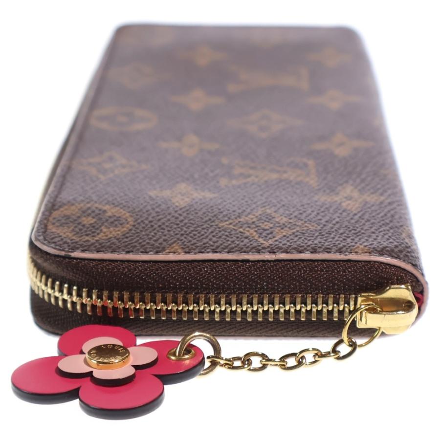 LOUIS VUITTON ルイヴィトン モノグラム ポルトフォイユ・クレマンス フラワーチャーム ロングウォレット 長財布 カードケース ブラウン PVCレザー M64201 ゴールド金具 LOUIS VUITTON（ルイ・ヴィトン） モノグラム ポルトフォイユ