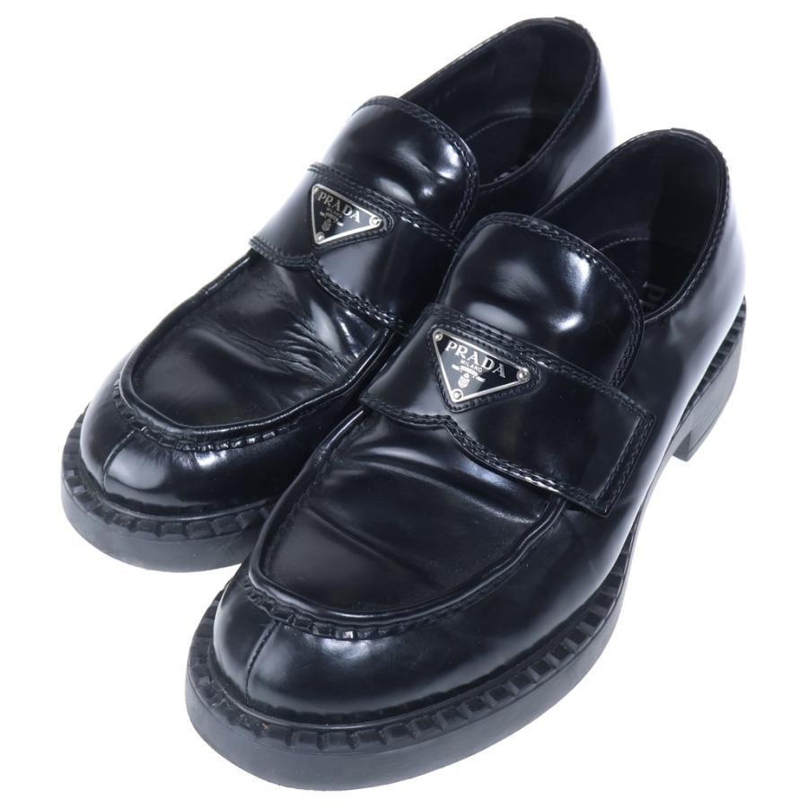 PRADA（プラダ） チョコレート ブラッシュドレザー トライアングルロゴ