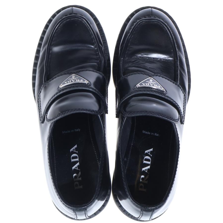 PRADA（プラダ） チョコレート ブラッシュドレザー トライアングルロゴ