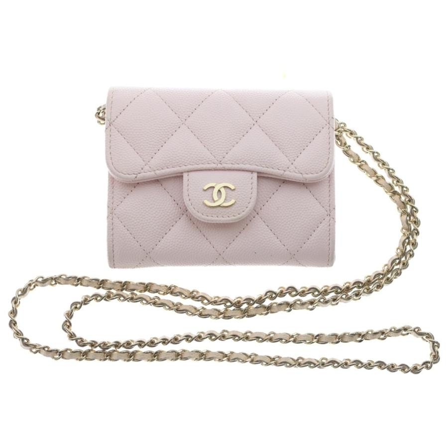 シャネル　チェーンウォレット　ショルダー　ベージュ　ギフト CHANEL（シャネル） ミニチェーンウォレット ショルダーウォレット