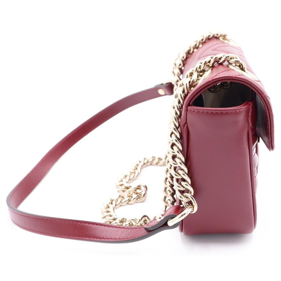GUCCI（グッチ） GGマーモント チェーンショルダーバッグ ボルドー
