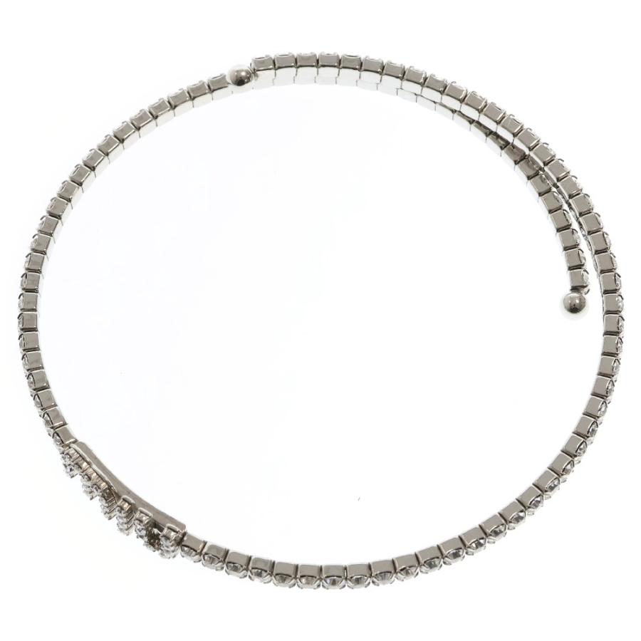 極美品　ミュウミュウ ネックレス ロゴ ラインストーン シルバー　チョーカー 極美品 ミュウミュウ ネックレス ロゴ ラインストーン シルバー