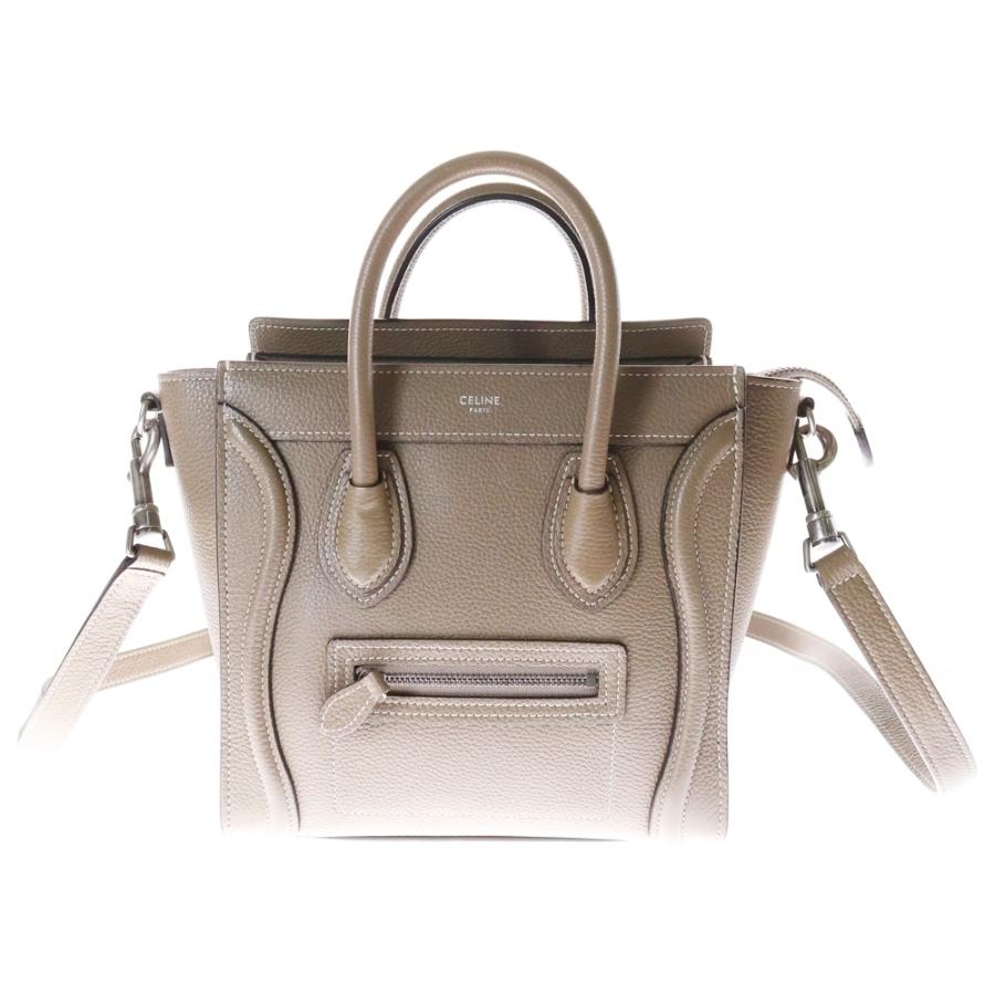 CELINE（セリーヌ） ラゲージナノショッパー レザー2WAYハンドバッグ