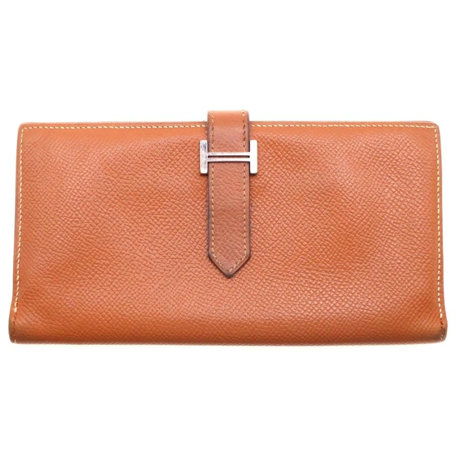 HERMES ブラウンレザー 長財布