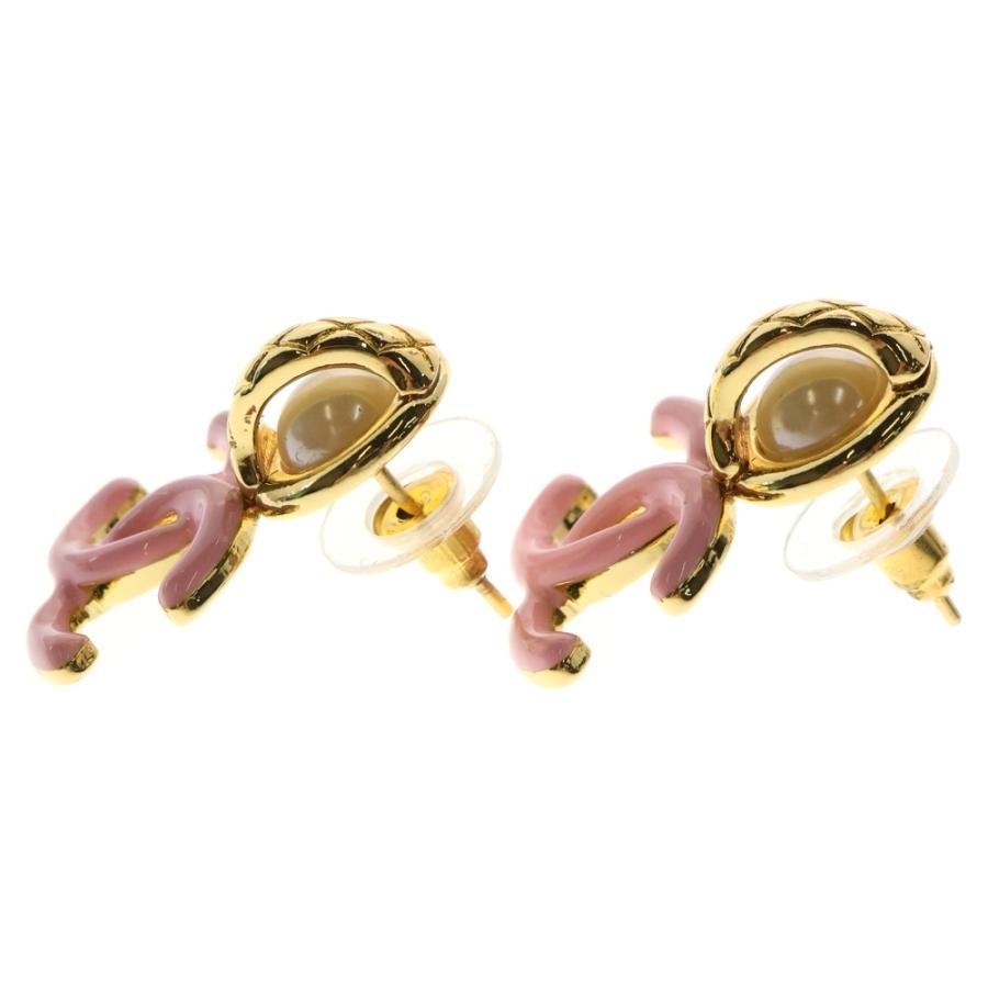 CHANEL（シャネル） ココマーク パール ピアス ピンク ゴールド GP 