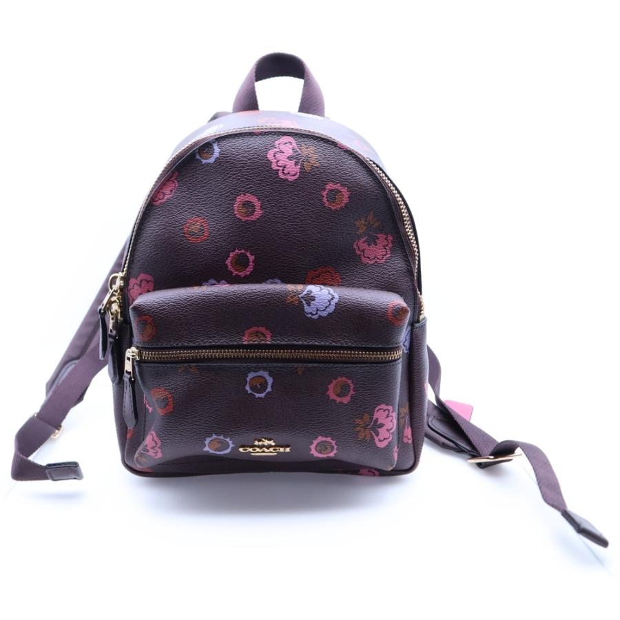 COACH（コーチ） ロゴ フラワープリント レザーバックパック リュック