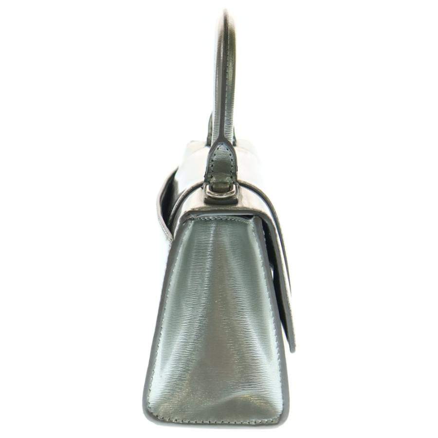 BALENCIAGA バレンシアガ 2WAY アワーグラス　XS ハンドバッグ ショルダーバッグ 肩掛け 斜め掛け HOURGLASS クロコ型押し トップハンドル 592833  カーフスキン   ブラック 黒 アンティークゴールド金具 レディース【中古品】 BALENCIAGA（バレンシアガ） アワーグラスXS クロコ型押し