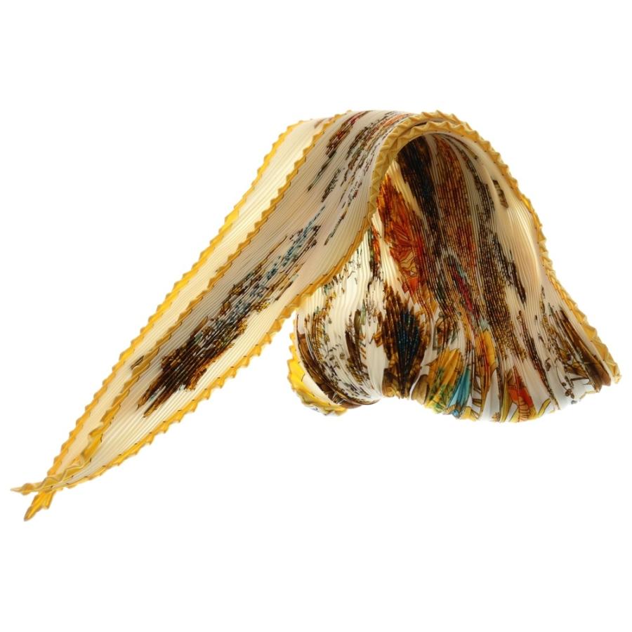 HERMES（エルメス） プリーツカレ 90 イエロー シルクスカーフ : BRING