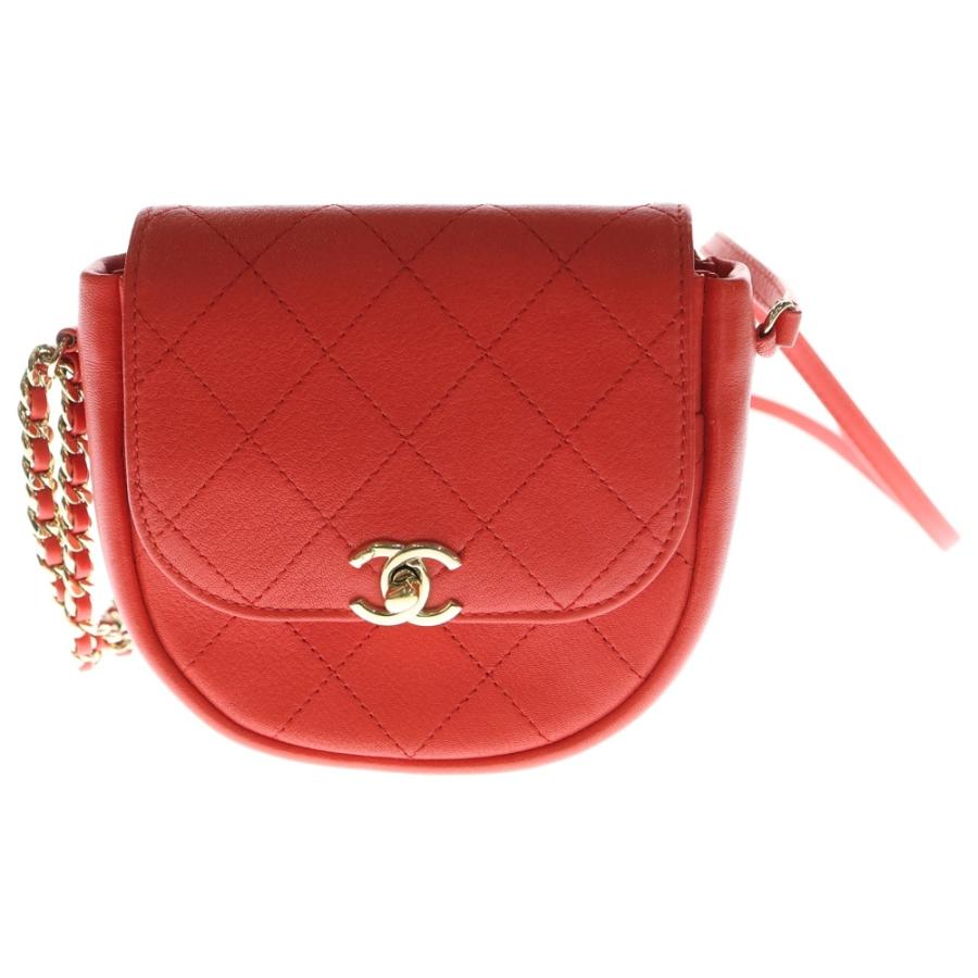 ♡6.8→♡訳アリ美品♡CHANEL ケース マトラッセ ラムスキン 赤 CHANEL（シャネル） マトラッセ ラムスキン ココマーク チェーンレザー