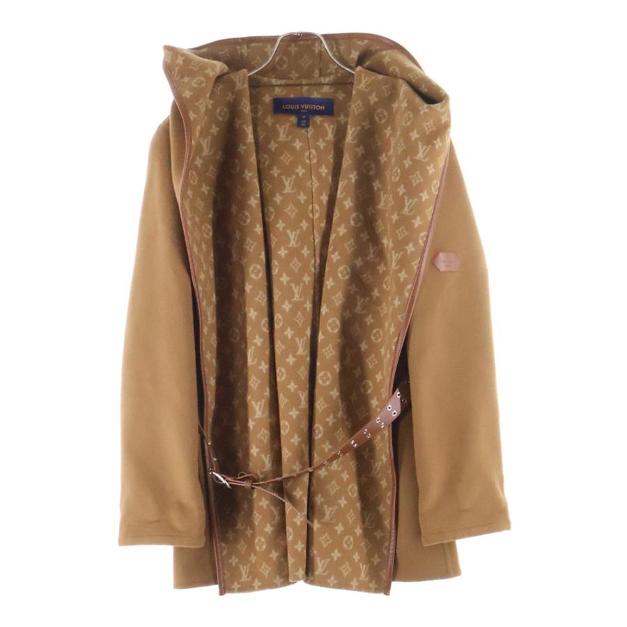 極美品 ルイヴィトン ベルテッド フーデッド ラップコート FJC020QWE LOUIS VUITTON（ルイ・ヴィトン） モノグラム柄 レザートリム