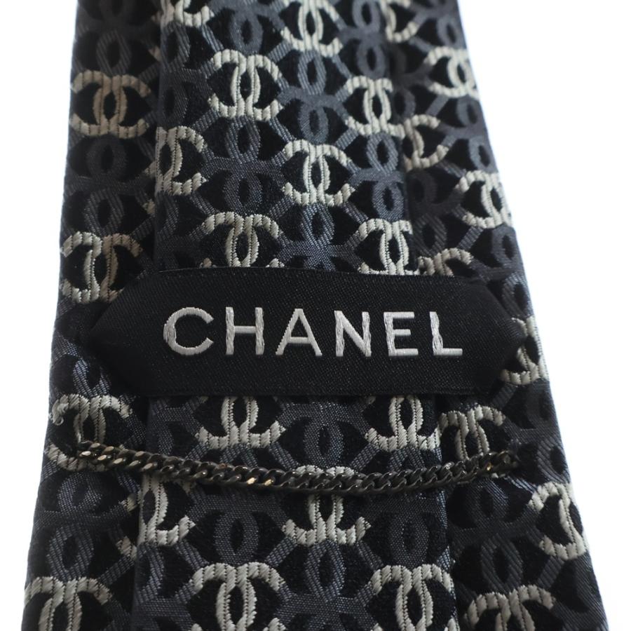 CHANEL（シャネル） ココマーク チェーン ネクタイ ブラックシルク