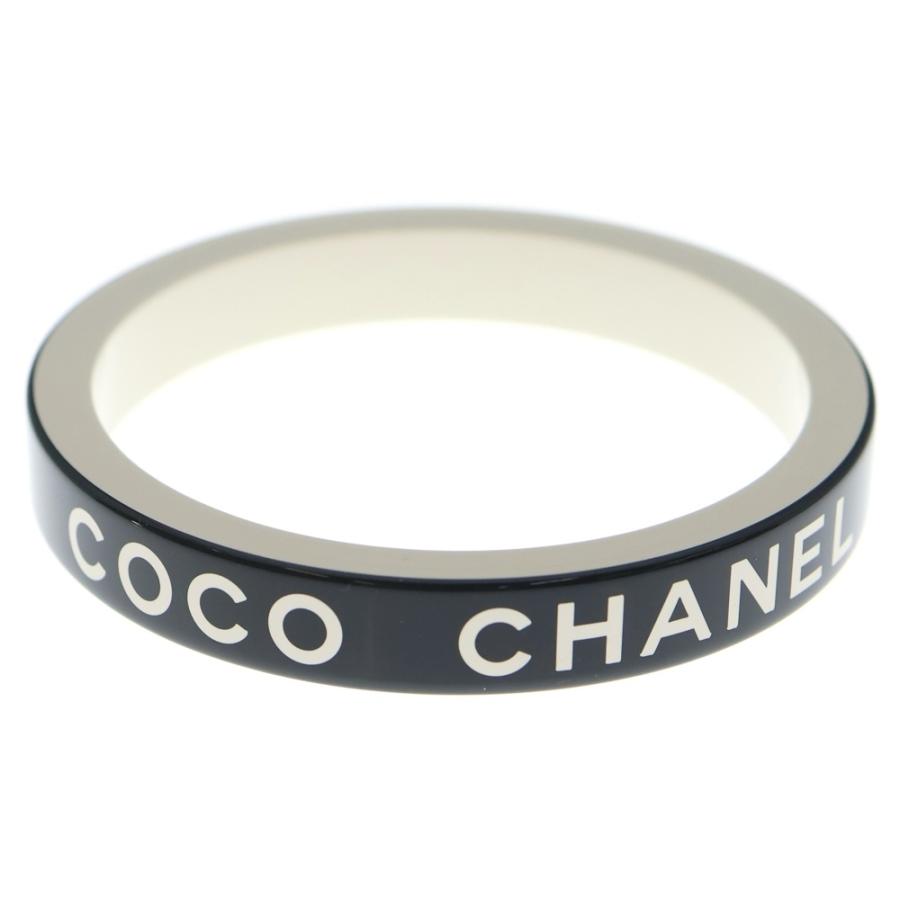 CHANEL ココマーク バングル ブラック ホワイト CHANEL（シャネル） COCO バングル ブレスレット ブラック×ホワイト
