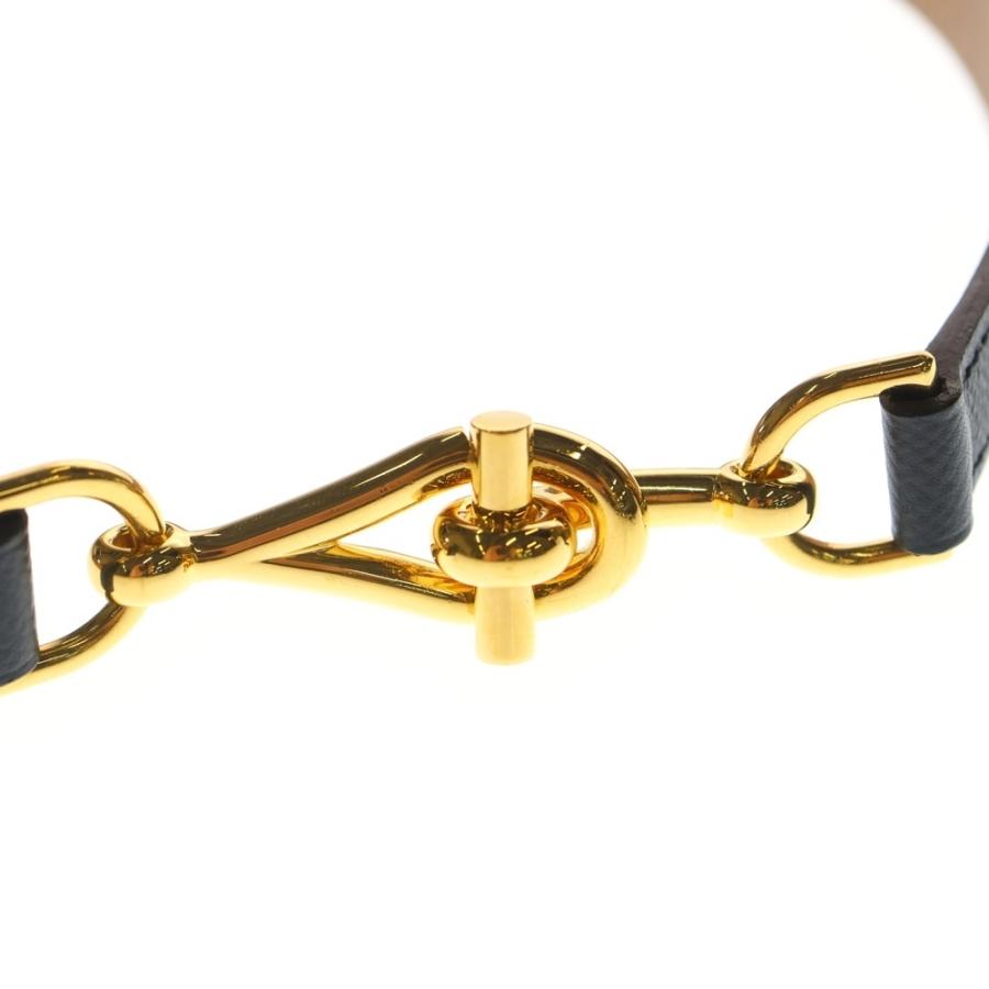 HERMES エルメス ベルト Y刻印 ゴールド金具 ブラック_3