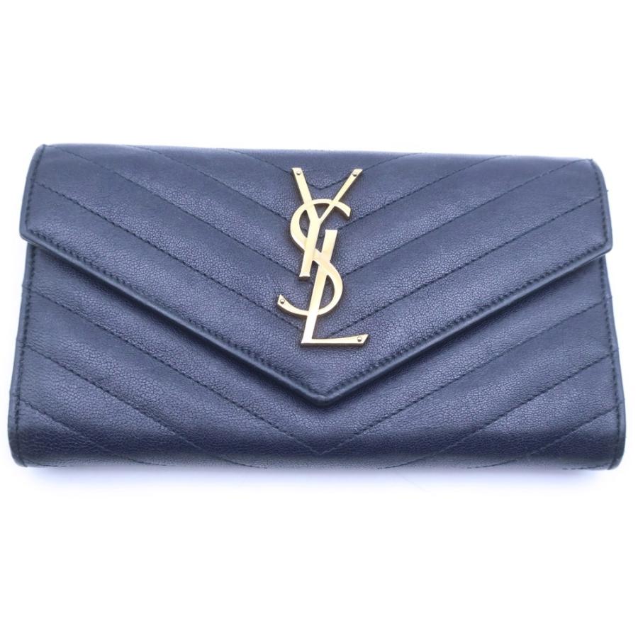 SAINT LAURENT PARIS サンローランパリ カサンドラロゴ ラウンドジップ 