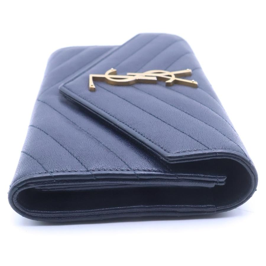 SAINT LAURENT PARIS サンローランパリ カサンドラ ロングウォレット 長財布 カードケース ネイビー レザー 372264 ゴールド金具 SAINT LAURENT PARIS サンローランパリ カサンドラ ロングウォレット