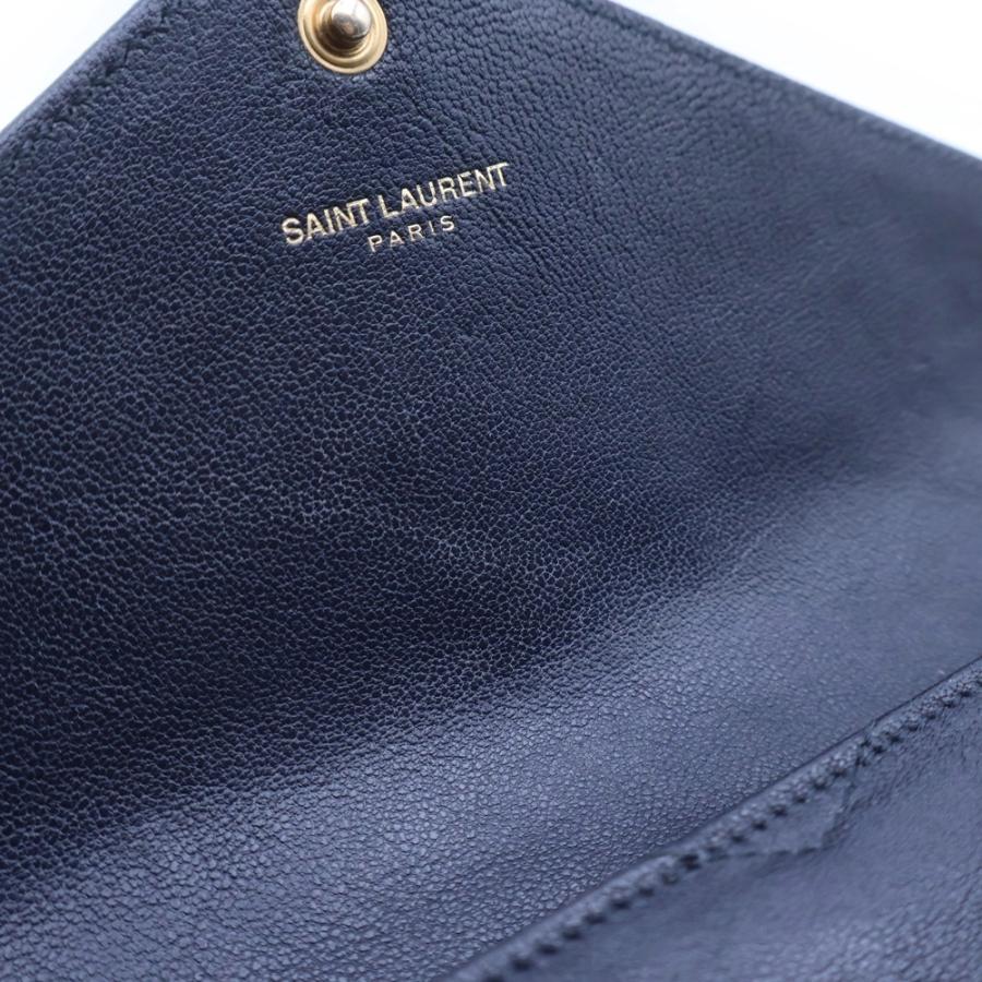 SAINT LAURENT PARIS サンローランパリ カサンドラ ロングウォレット 長財布 カードケース ネイビー レザー 372264 ゴールド金具 SAINT LAURENT PARIS サンローランパリ カサンドラ ロングウォレット