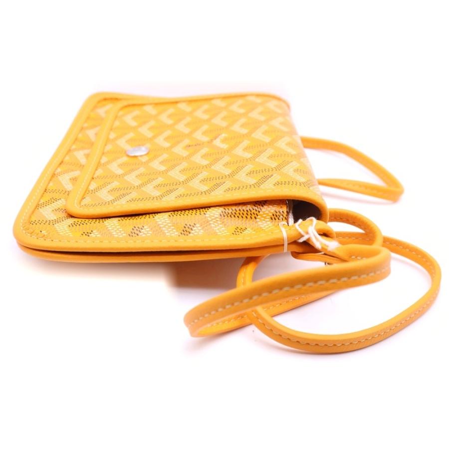 GOYARD ゴヤール プリュメ ショルダーバッグ ミニバッグ ショルダーポシェット イエロー レザー×PVC シルバー金具 GOYARD（ゴヤール） プリュメ ショルダーバッグ ミニバッグ ショルダー