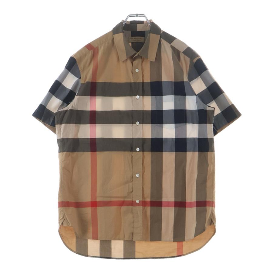 BURBERRY（バーバリー） ノバチェック総柄 半袖シャツ ベージュ